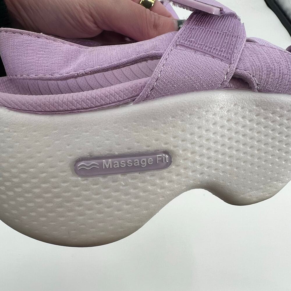 Skechers GOwalk Massage Fit Sandal Transcend purple cushion sole walking size 8 - Picture 9 of 9